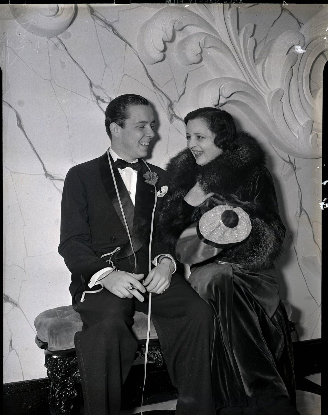 Mrs. Julian Gerard, Sr., and her son, Julian Gerard, Jr., at the Monte Carlo, New York City, 1940.