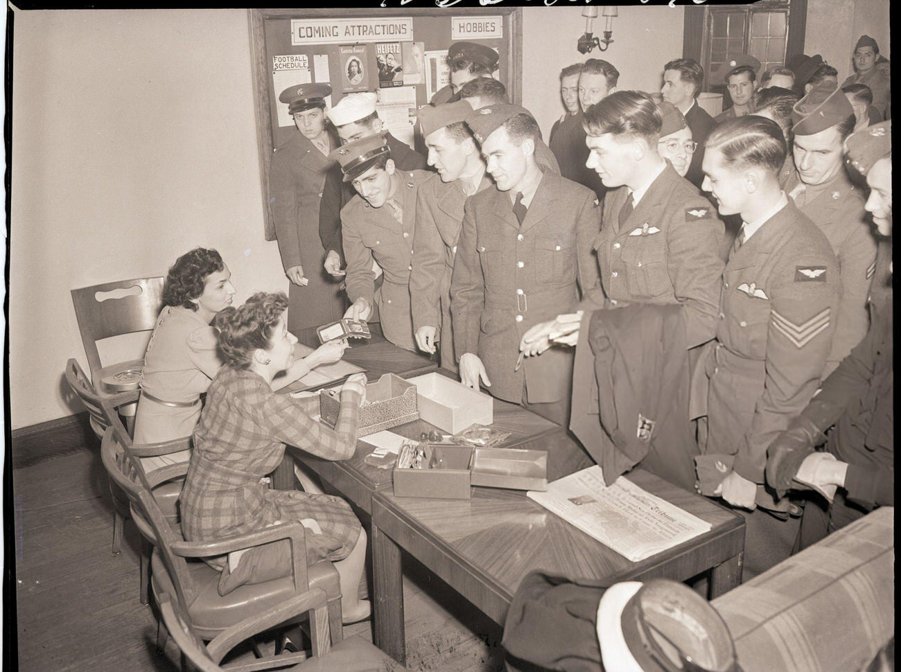 People checking in at a New Year's party at the Copacabana, New York City, 1941.