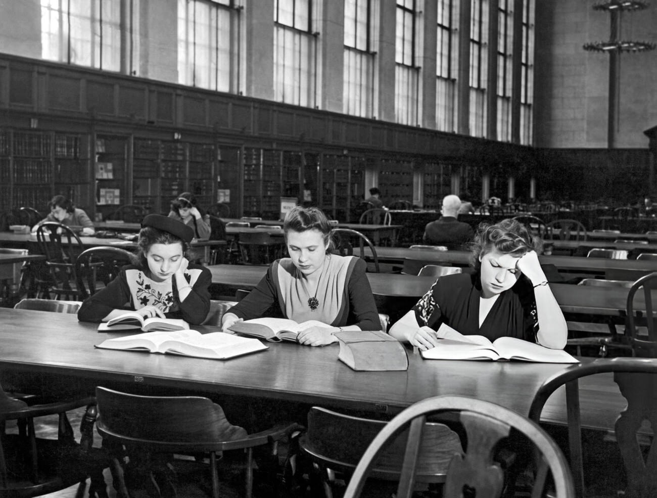 Moscow University exchange students studying in New York City, 1943.