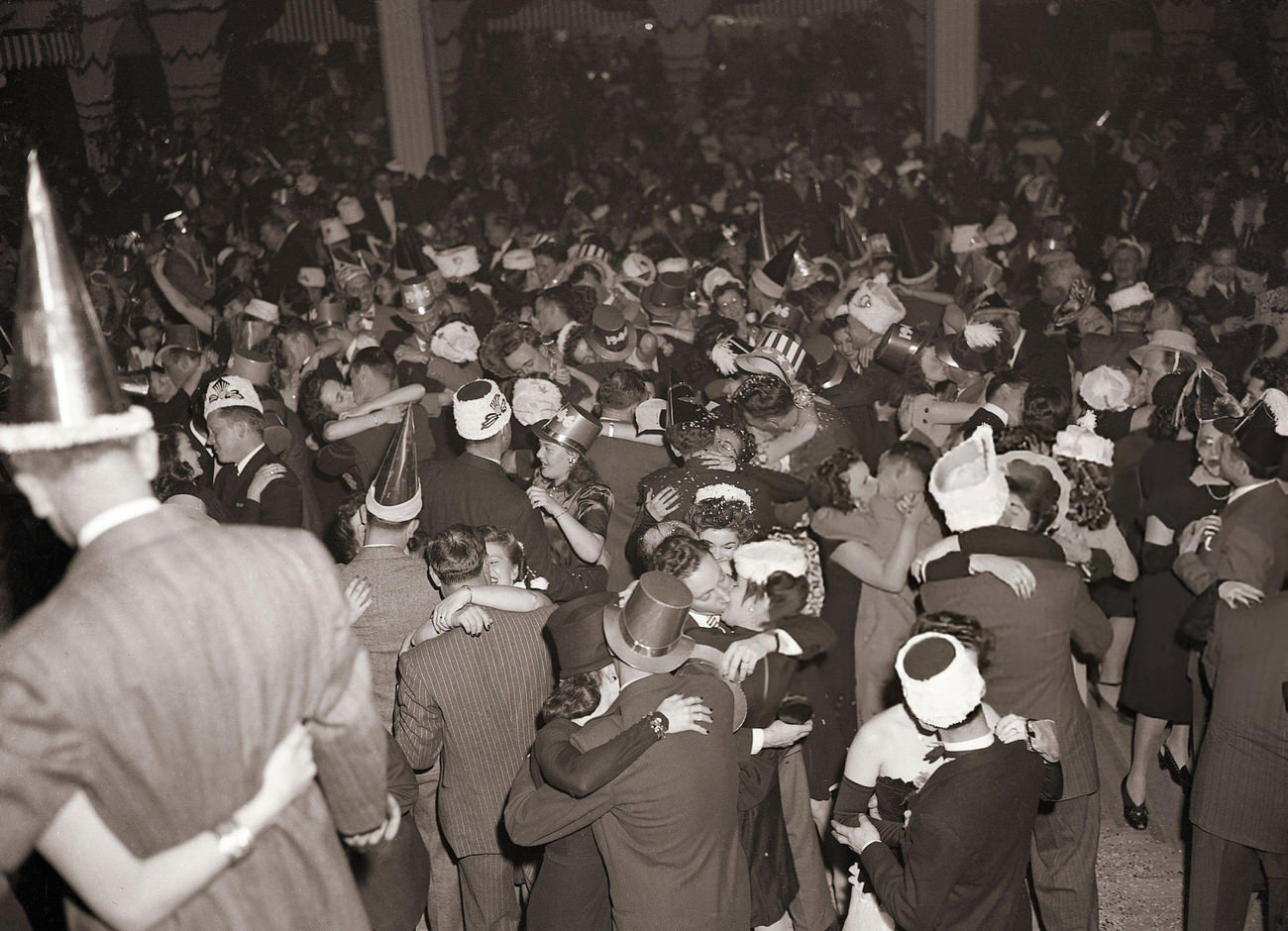 New Year's Eve at the Diamond Horseshoe, New York City, 1945.