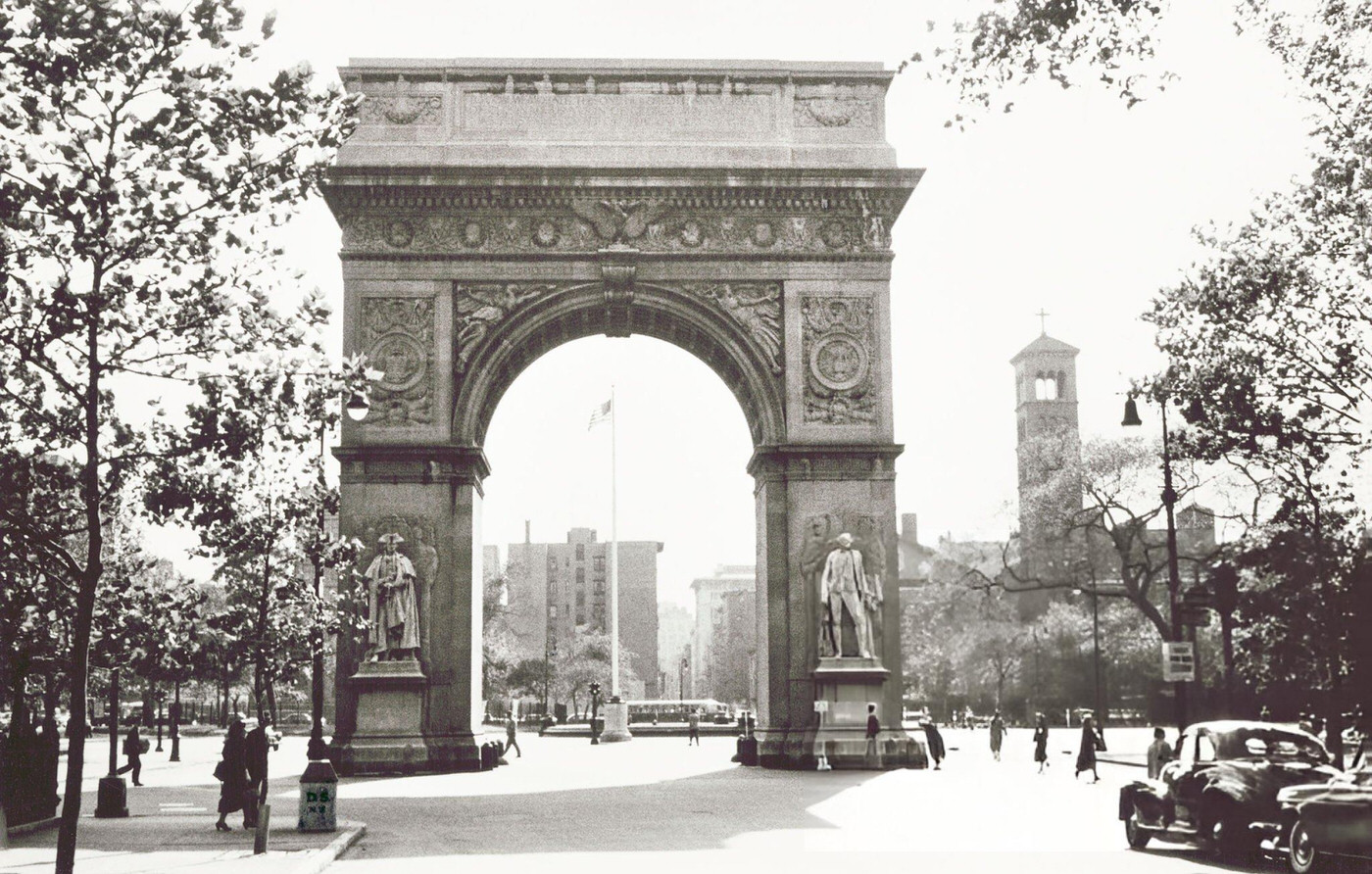 Washington Square Arch, Greenwich Village, 1953.