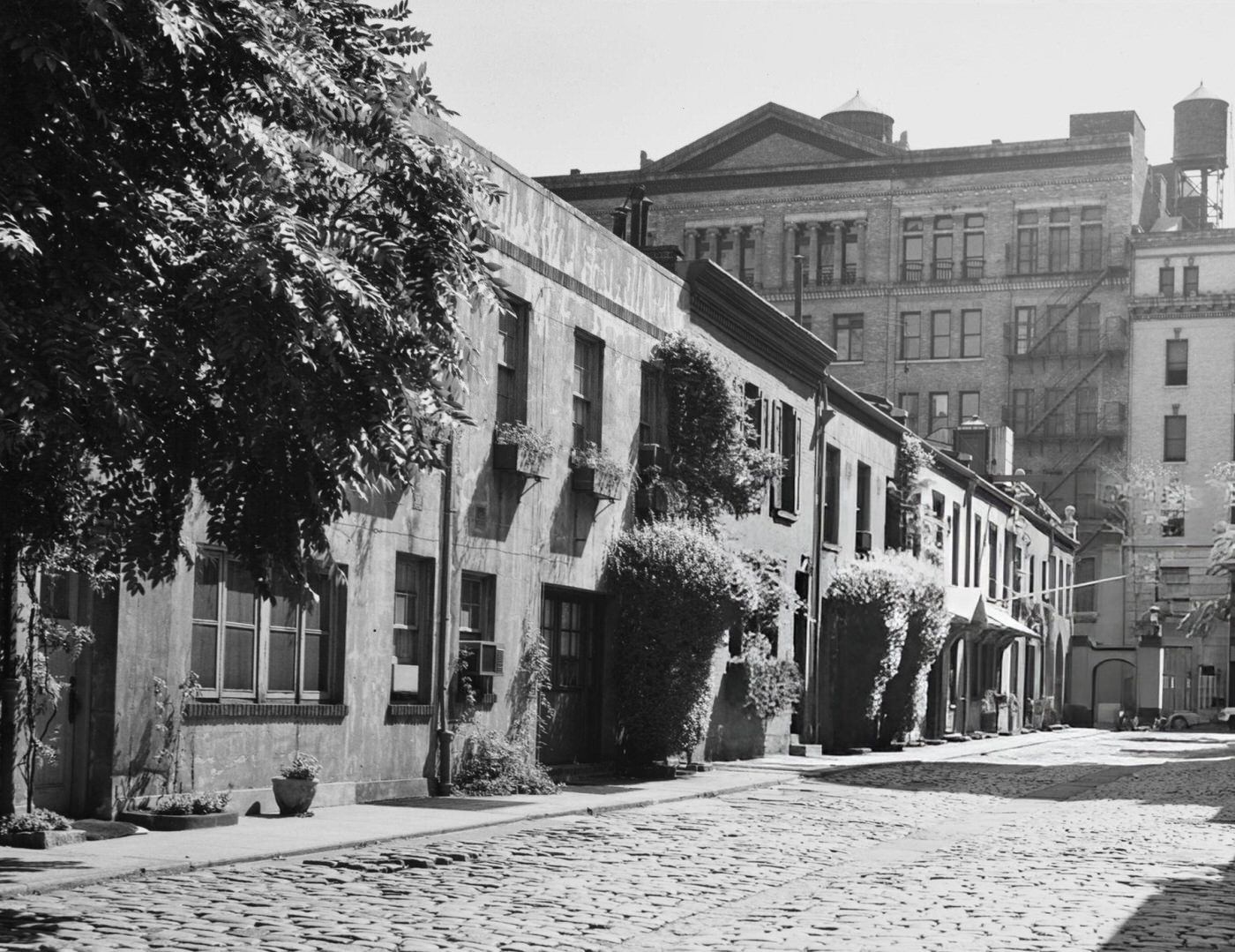 Washington Mews in Greenwich Village, 1950s.