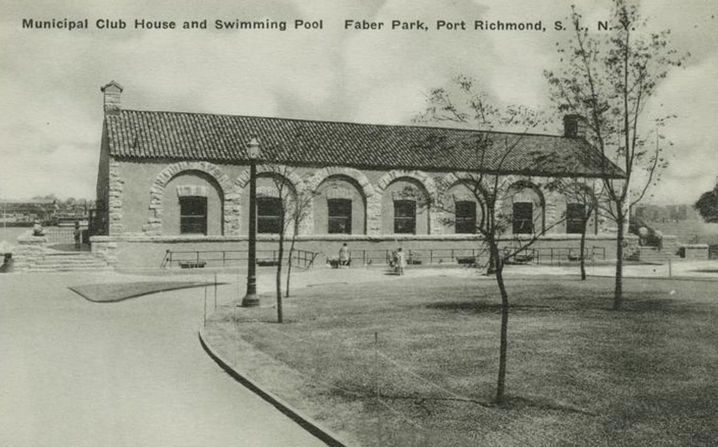 Municipal Club House and Swimming Pool, Faber Park, Port Richmond, 1900s.
