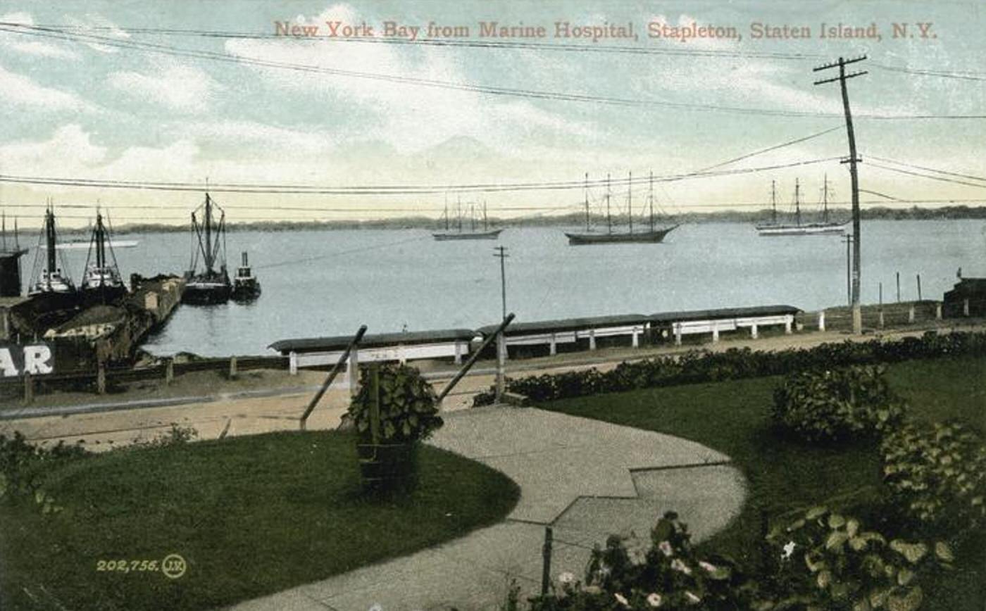 New York Bay from Marine Hospital, Stapleton, Staten Island, 1900s