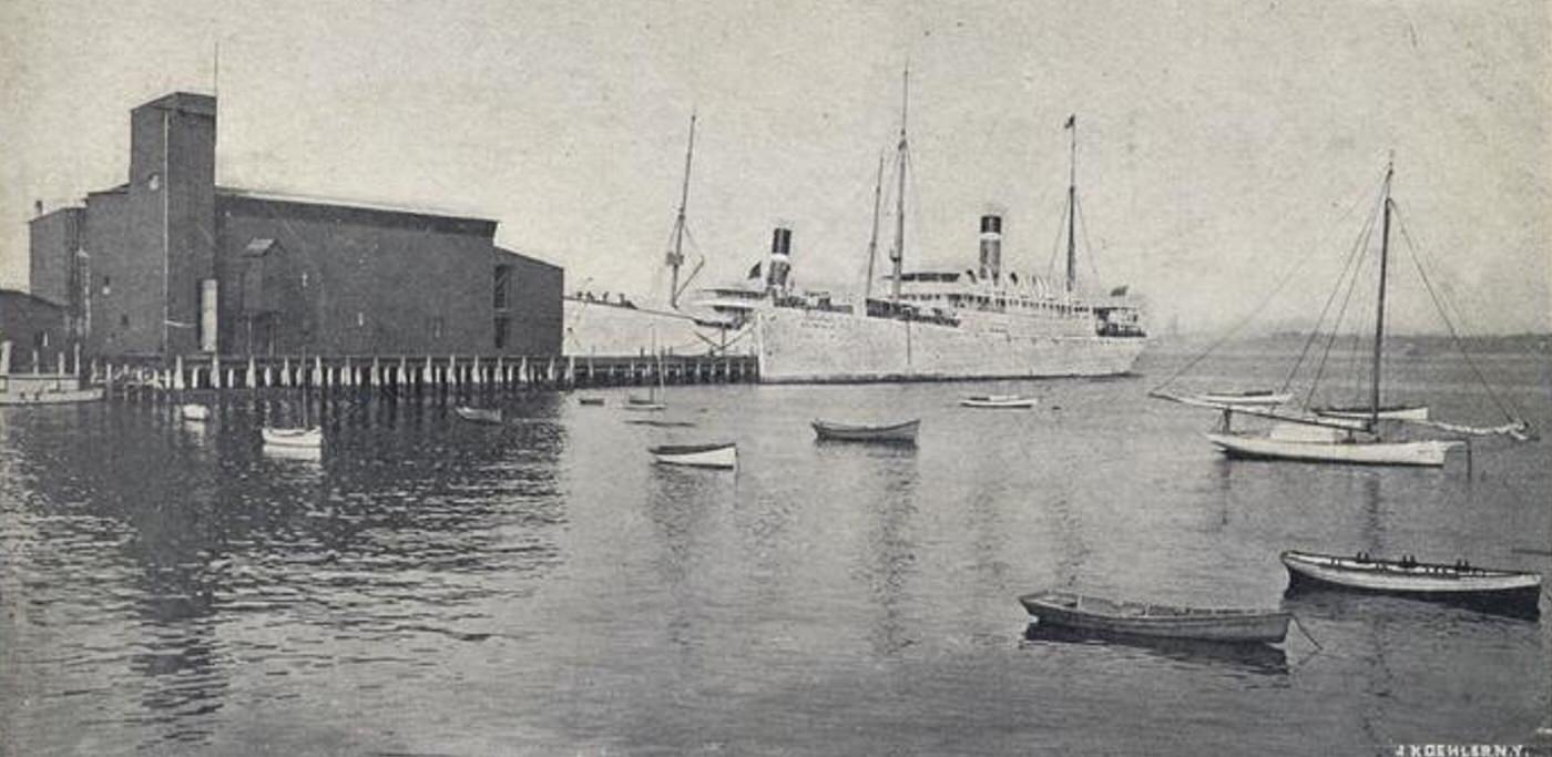 U.S. Transports McClellan and Kirkpatrick at Bradys Pier, Stapleton, Staten Island, 1900s