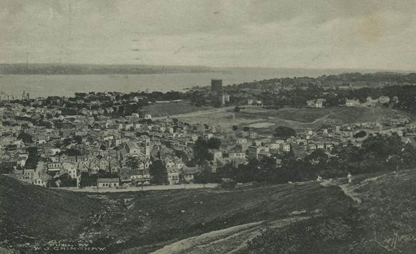 View from the hills above Stapleton, Staten Island, 1900s