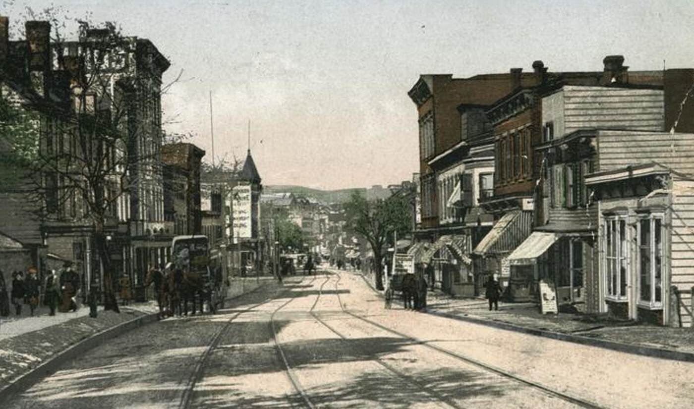 Bay Street, looking north, Stapleton, Staten Island, 1900s
