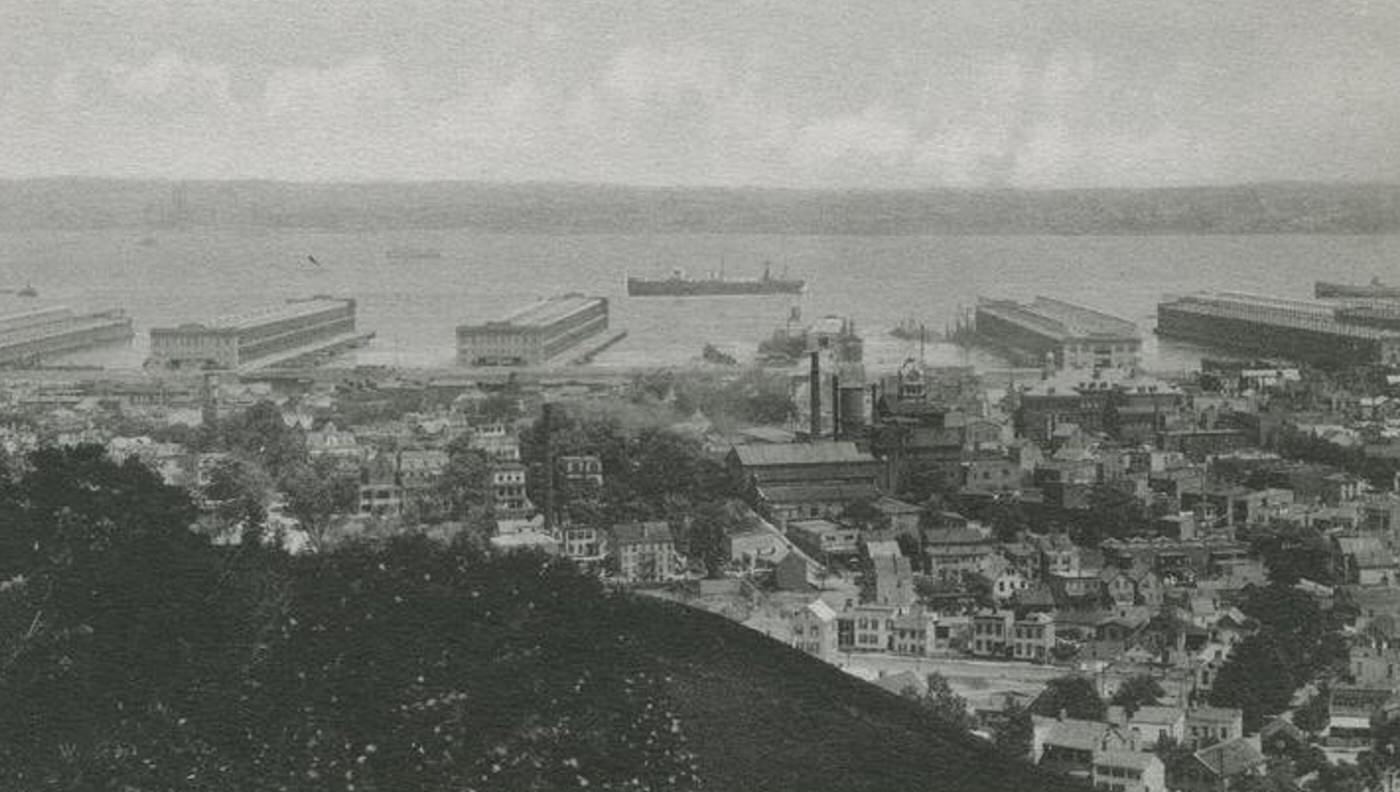Stapleton and the new piers, Staten Island, 1900s