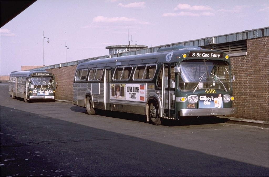 NYCTA No. 4481 at St. George Terminal, 1971.
