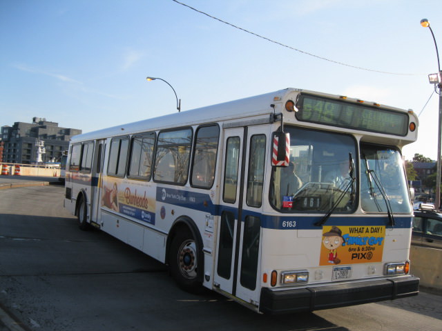 NYCTA No. 6163 working route S48 at the St. George terminal, 2012.