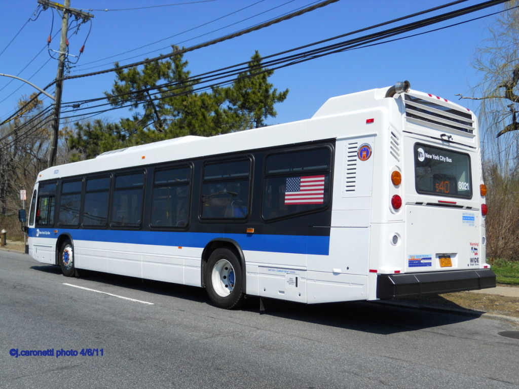 NYCTA No. 8021 working route S40, 2011.