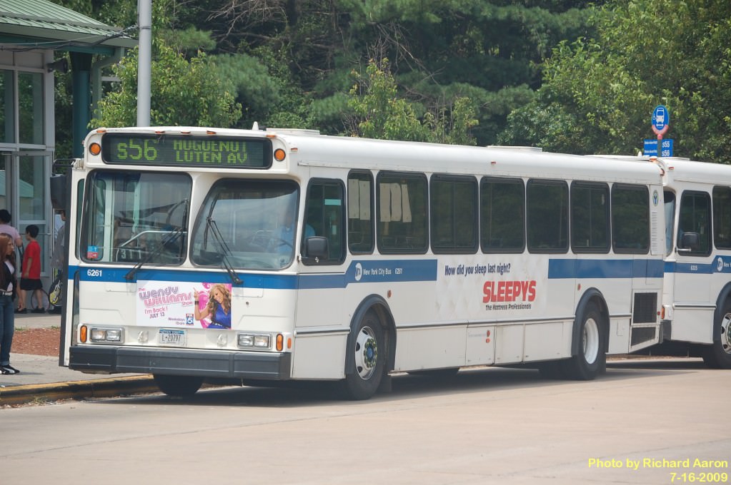 NYCTA No. 6261 working route S56 at the Eltingville Transit Center, 2009.