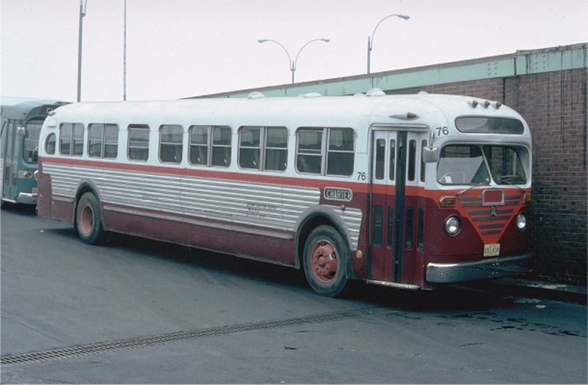 Beviano Chartered Service No. 76 at St. George Terminal, Staten Island, 1978.