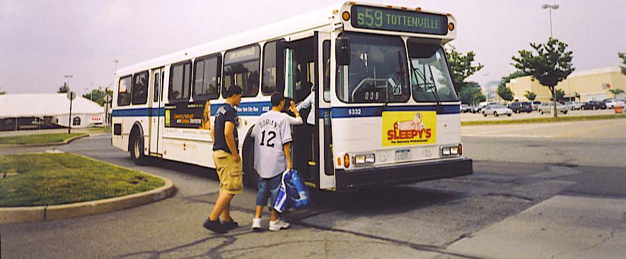 NYCTA No. 6332 working route S59 at the Staten Island Mall, 2008.