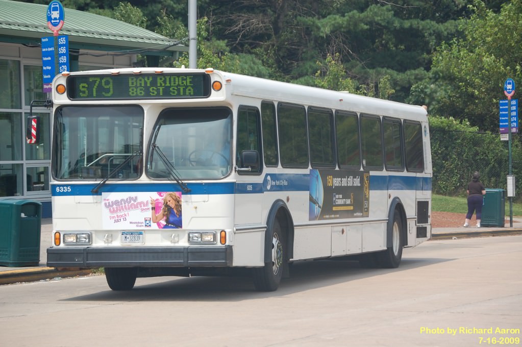 NYCTA No. 6335 working route S79 at the Eltingville Transit Center, 2009.