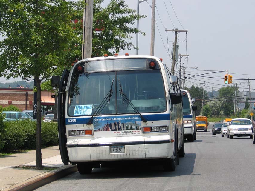 NYCTA Training Bus No. 8299 at Richmond Hill Road & Richmond Avenue, 2004.