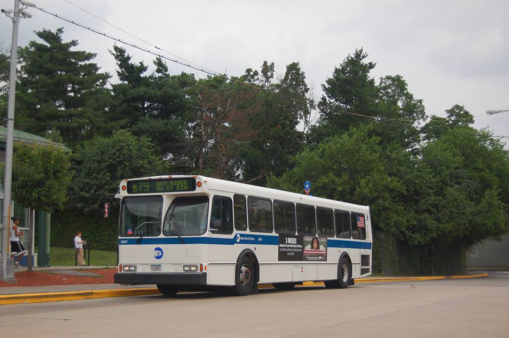 NYCTA No. 6347 working route S79 at the Eltingville Transit Center.