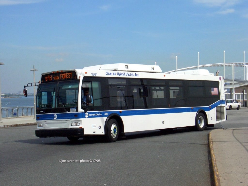 NYCTA No. 3804 working route S48 at St. George Terminal, 2008.
