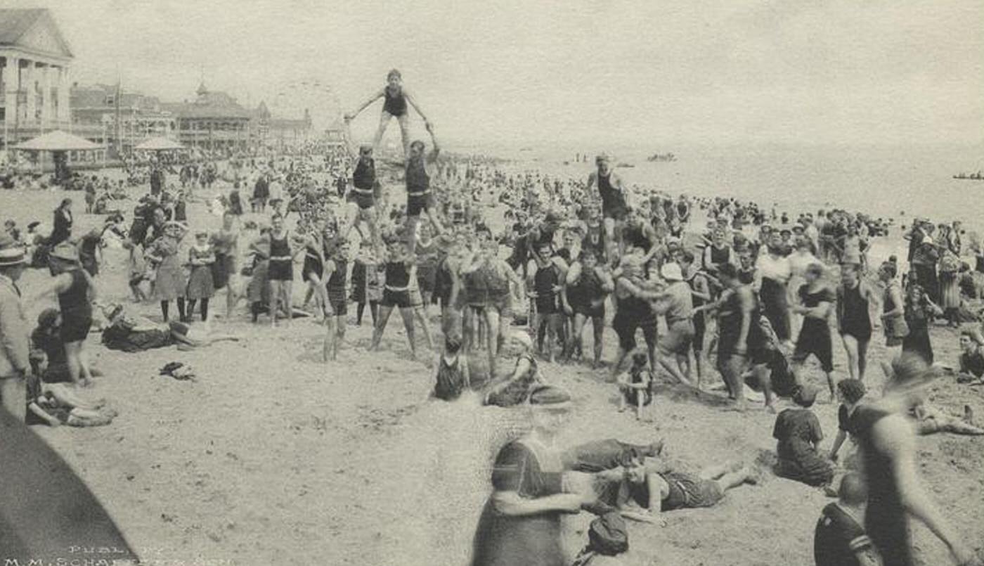 Enjoying the Day, Midland Beach, Staten Island, 1900s