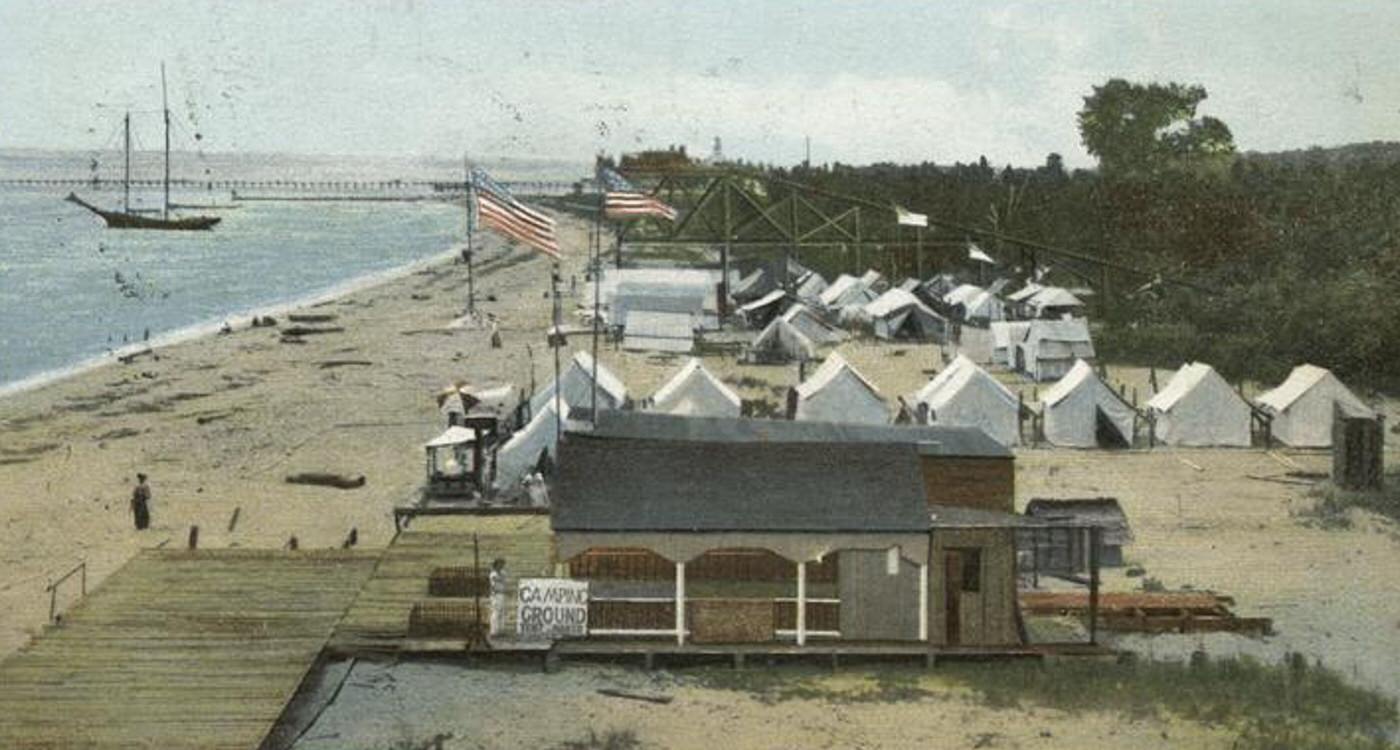 Woodland Beach, Camping Grounds adjoining Midland Beach, Staten Island, 1900s.