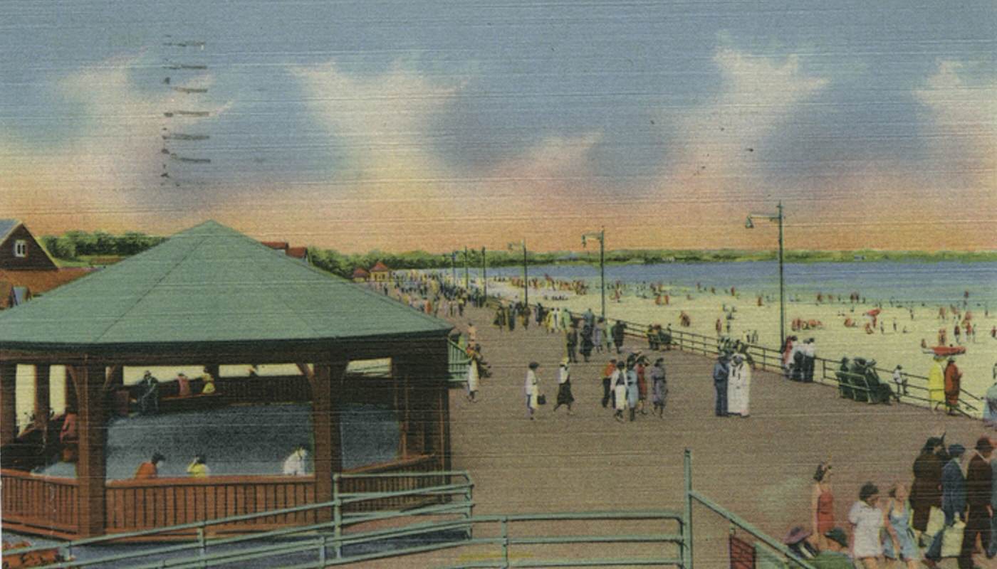 Boardwalk and Beach, South Beach, Staten Island, 1900s