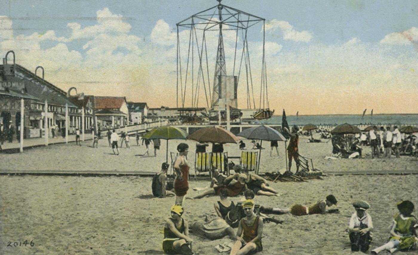 On the Beach at South Beach, Staten Island, 1900s