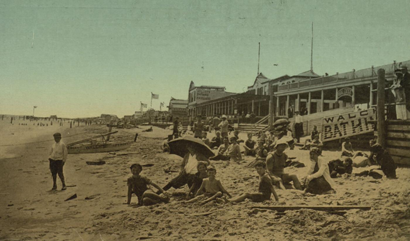 Bathing at Walch, South Beach, Staten Island, 1900s.
