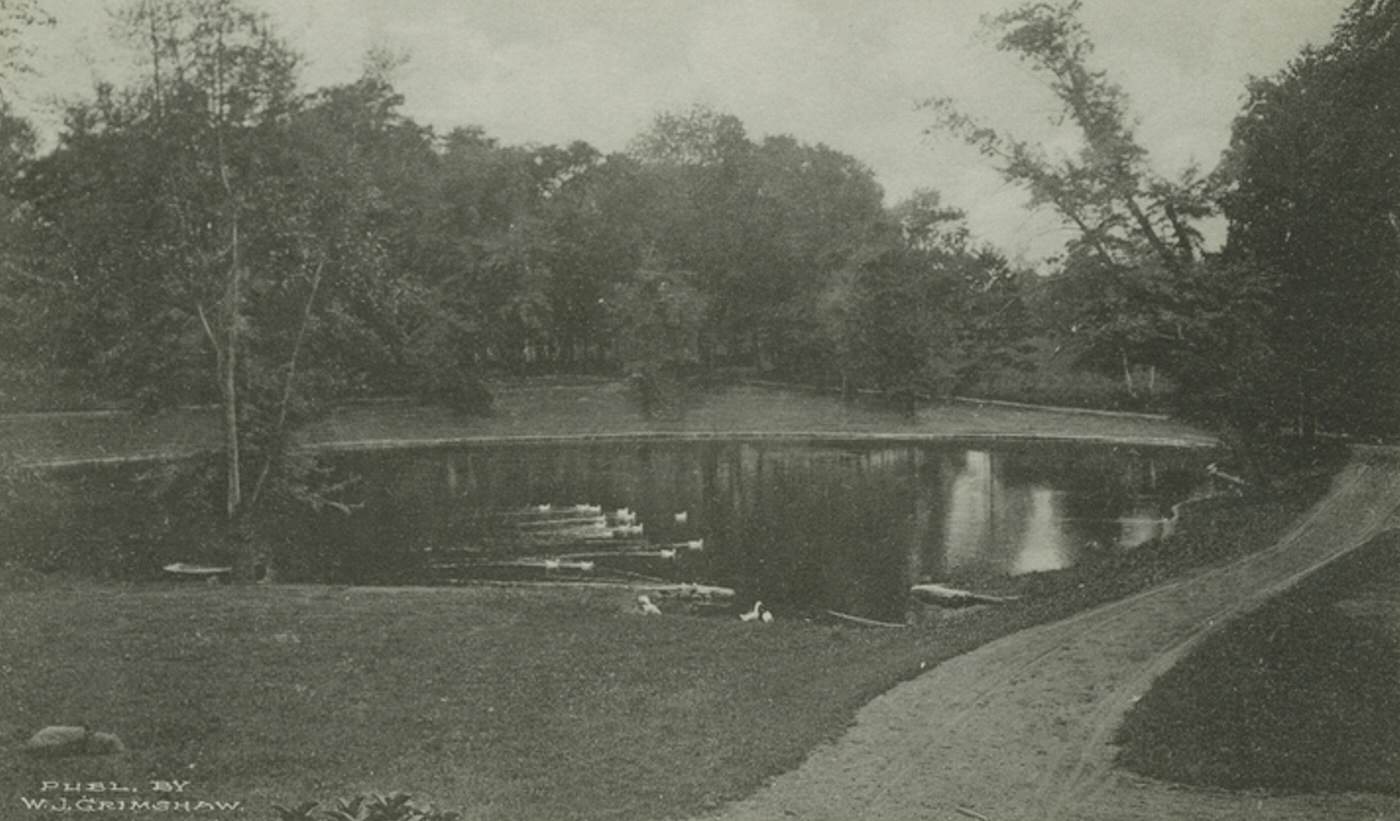 The lake at Shore Acres, Fort Wadsworth, Staten Island, 1900s