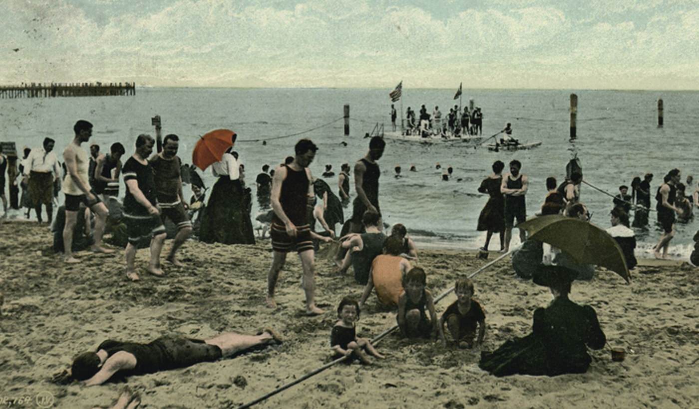 Bathing Scene South Beach, Staten Island, 1900s