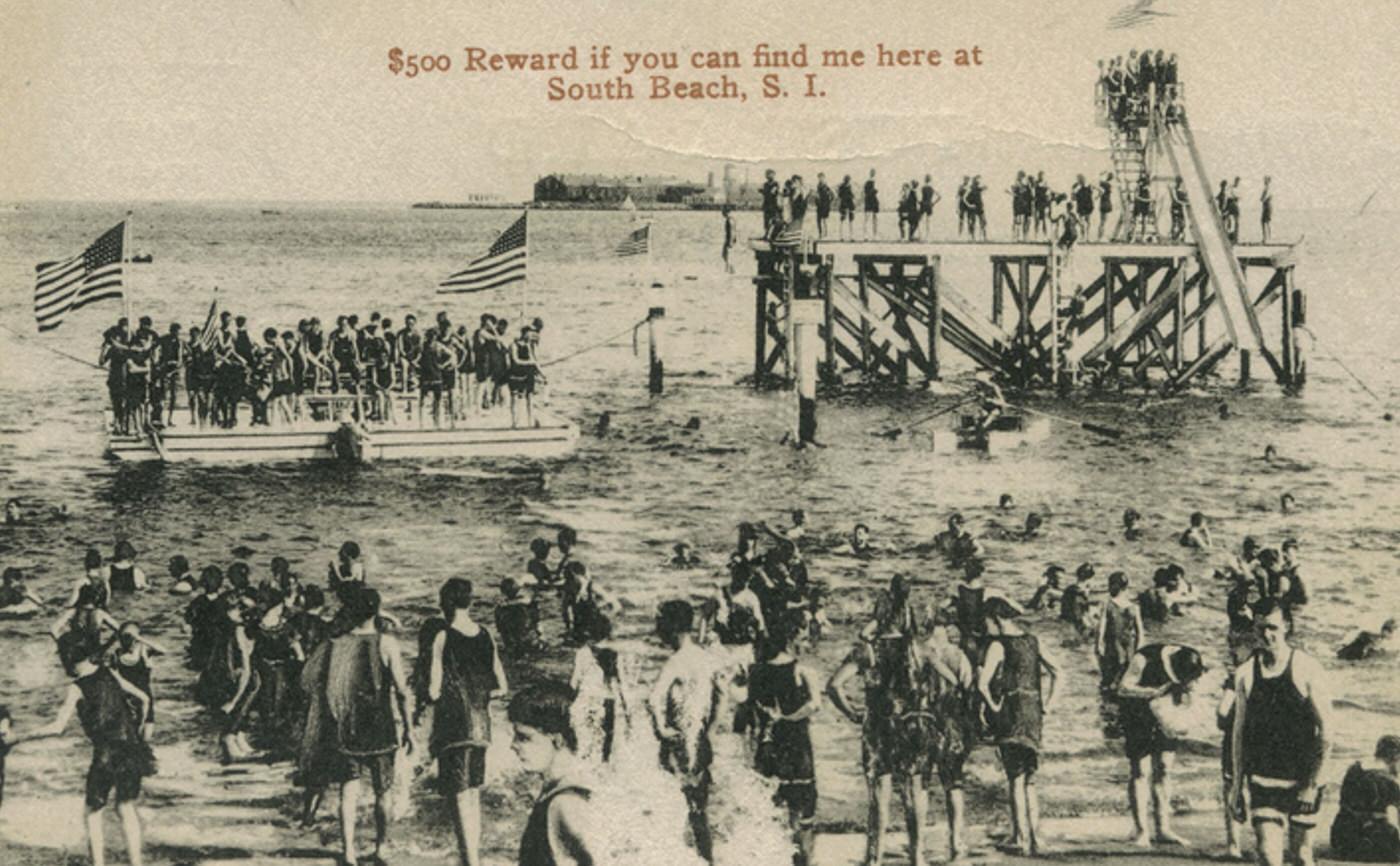 Reward if you can find me here at South Beach, Staten Island, 1900s.