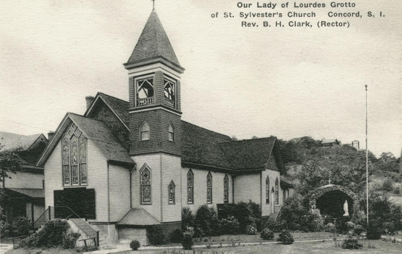 Our Lady of Lourdes Grotto of St. Sylvester's Church Concord, 1900s.
