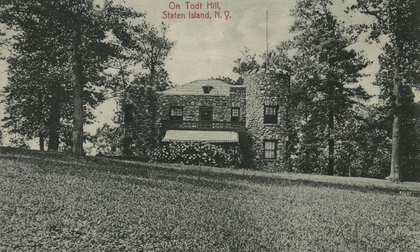 Stone mansion on Todt Hill, Staten Island, 1900s