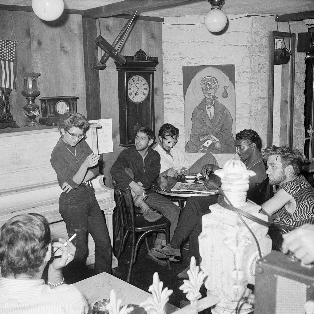 Inside the Beatnik street level coffee shop, 1959.