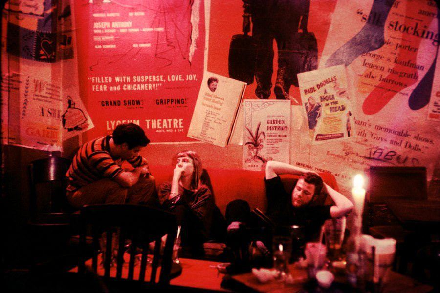 A candid moment from the Cock N' Bull coffee shop, 1959.