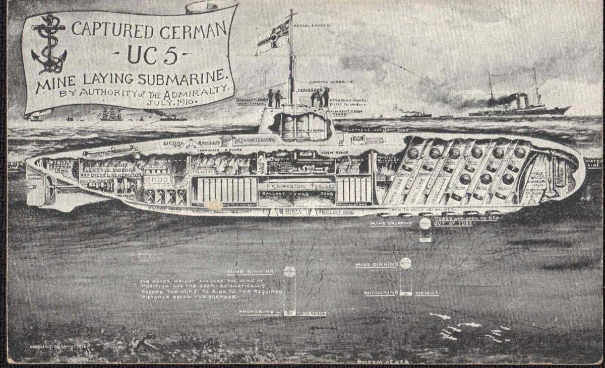Advertising for the Liberty Day: “Captured German UC-5 Mine Laying Submarine”.