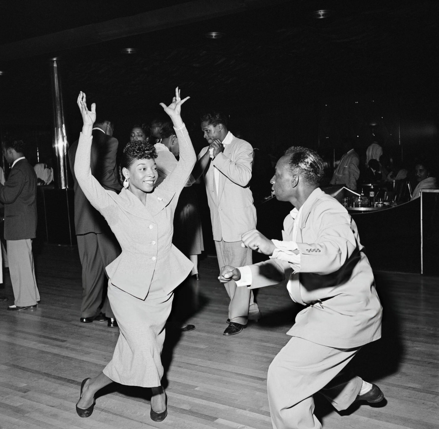 Dancing at the Savoy Ballroom in Harlem, 1947.