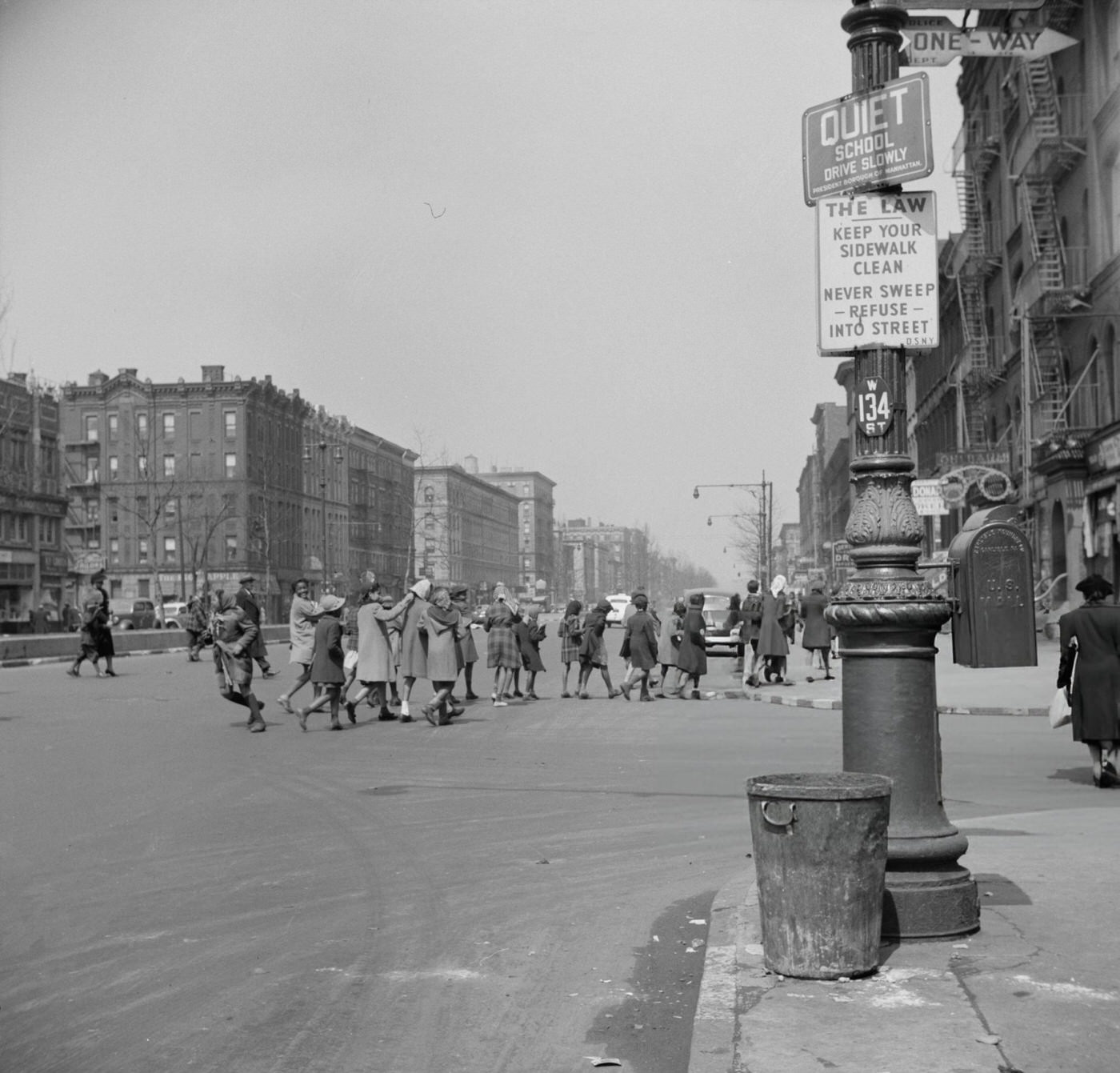 Many accidents are attributed to unpatrolled intersections in Harlem where school children are allowed to cross unescorted.