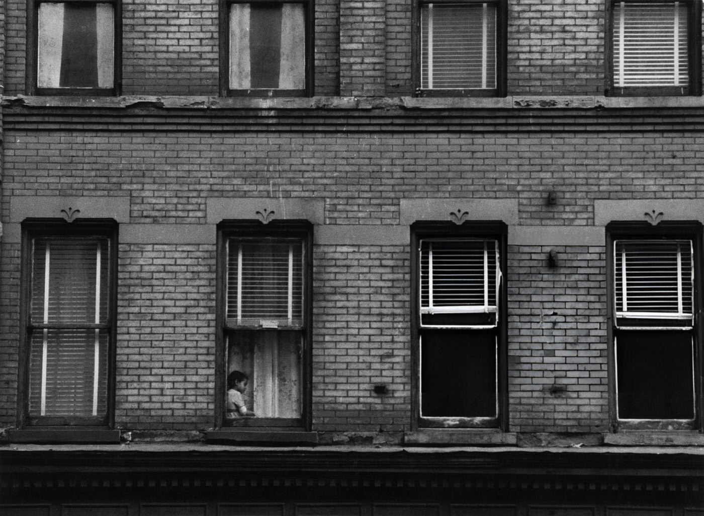 A tenement block in Harlem, 1948.