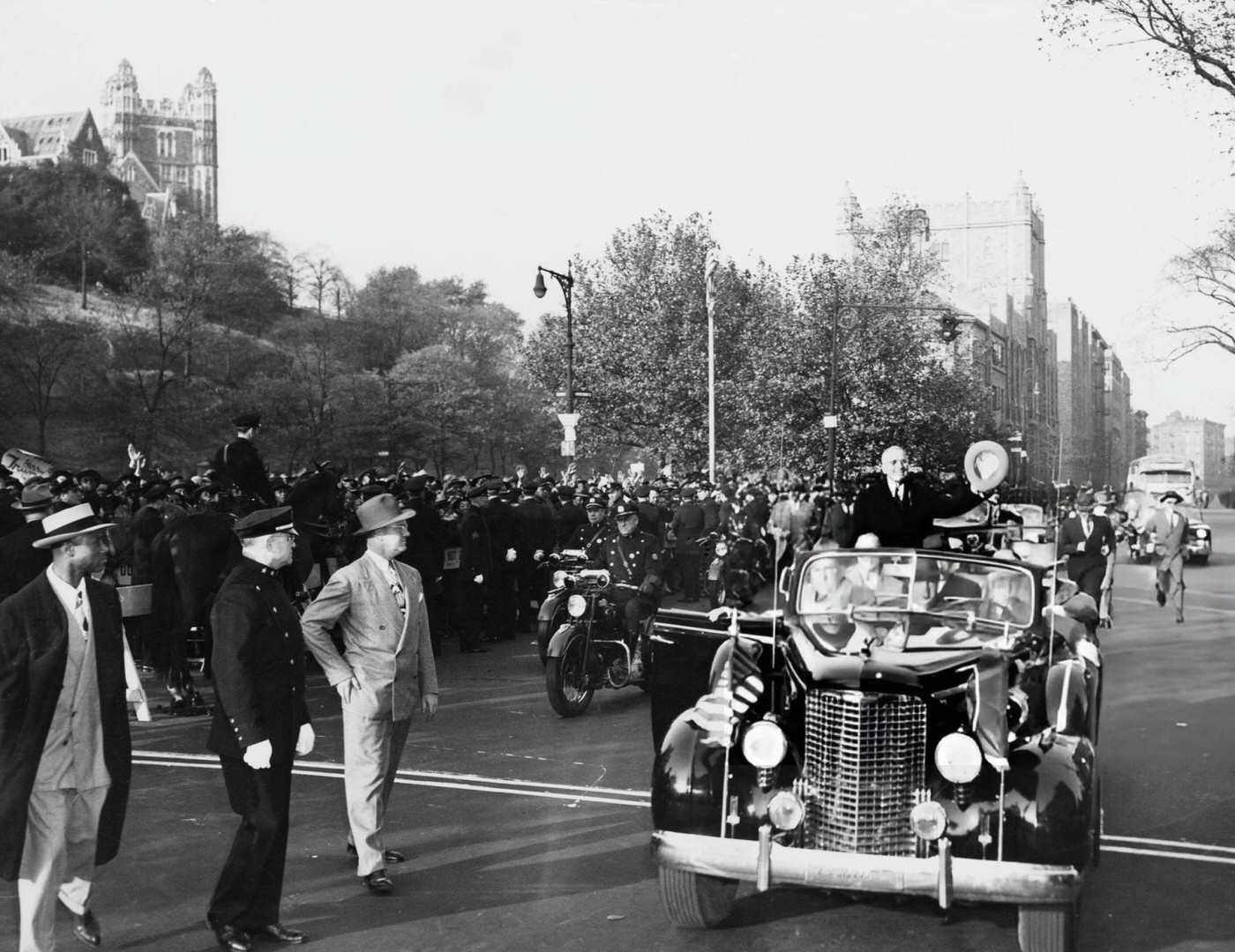 President Harry S. Truman travels through Harlem, 1948.