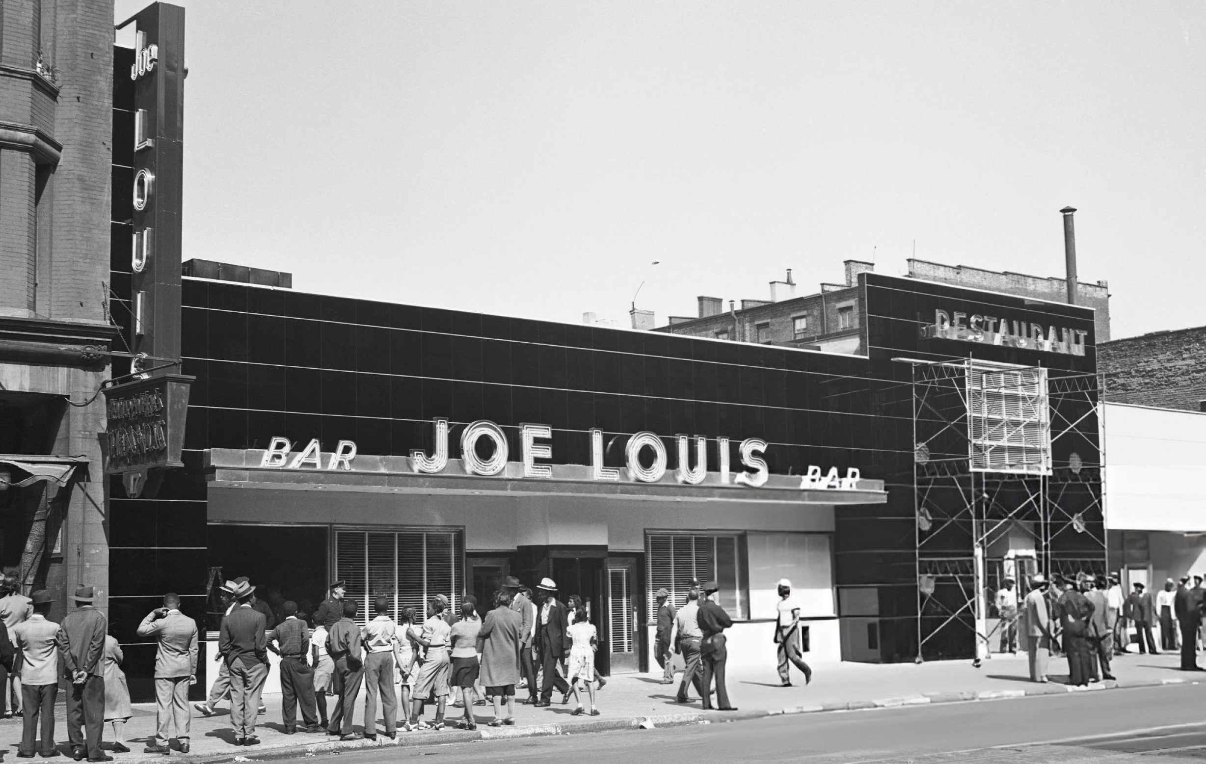 Joe Louis opened his new restaurant at 11 West 125th Street in Harlem, 1946.
