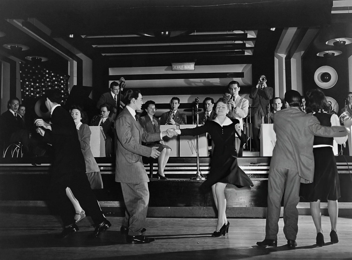 Swing dancing at the Savoy Ballroom in Harlem, 1947.