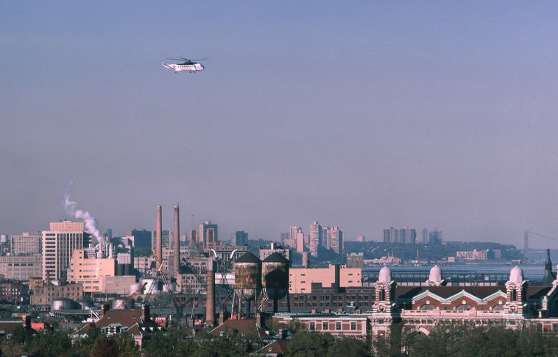 Manhattan skyline from Staten Island, 1978.