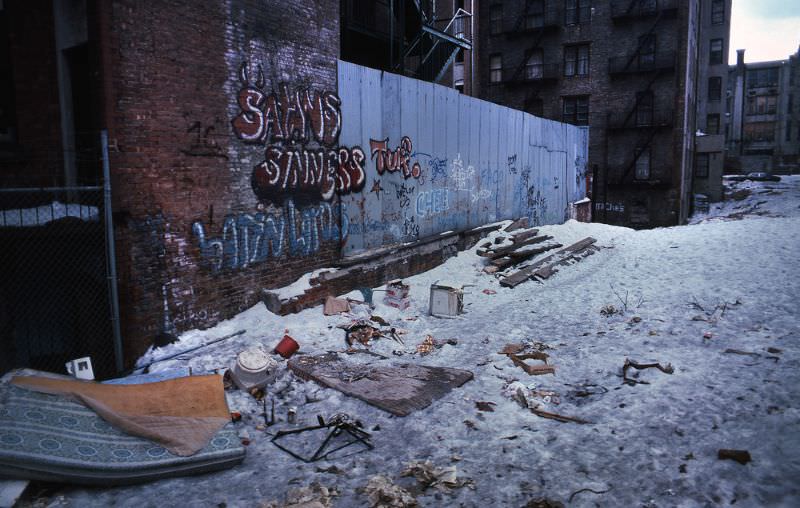 Snowy day in Manhattan, 1978.