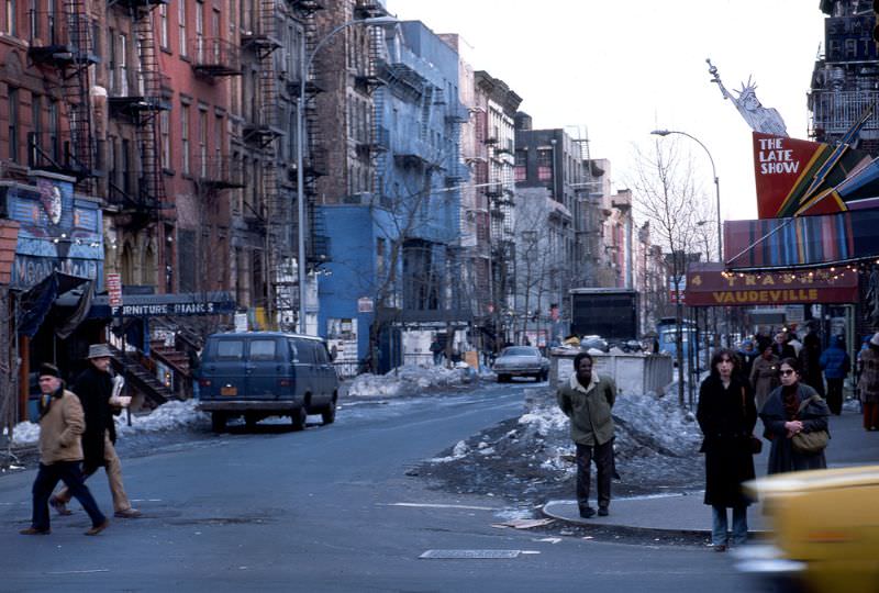 St. Mark's Place and 2nd Ave, Manhattan, 1978.