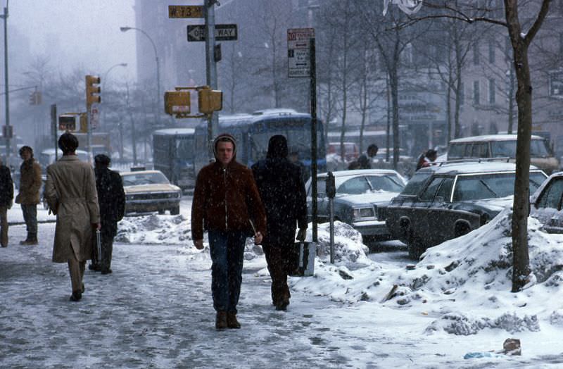 A very cold day, Manhattan, 1978.