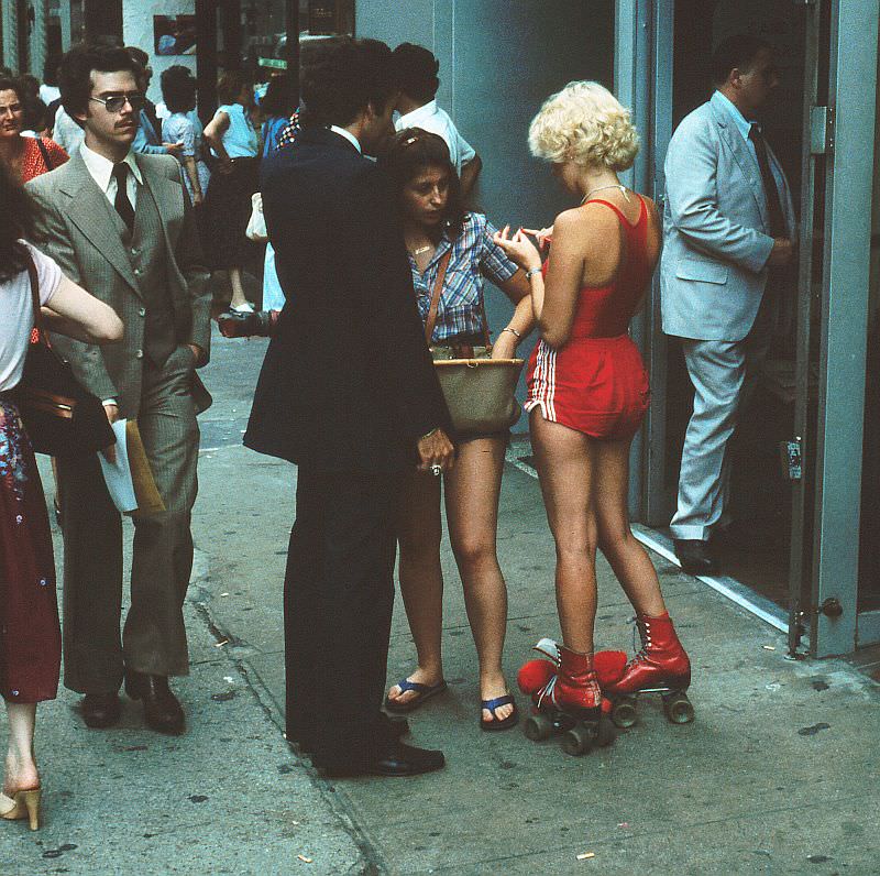 On a street in midtown Manhattan, 1979.