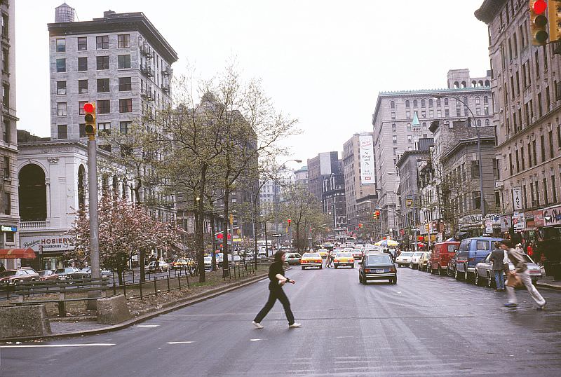 Broadway at West 81st Street, looking south, 1980.