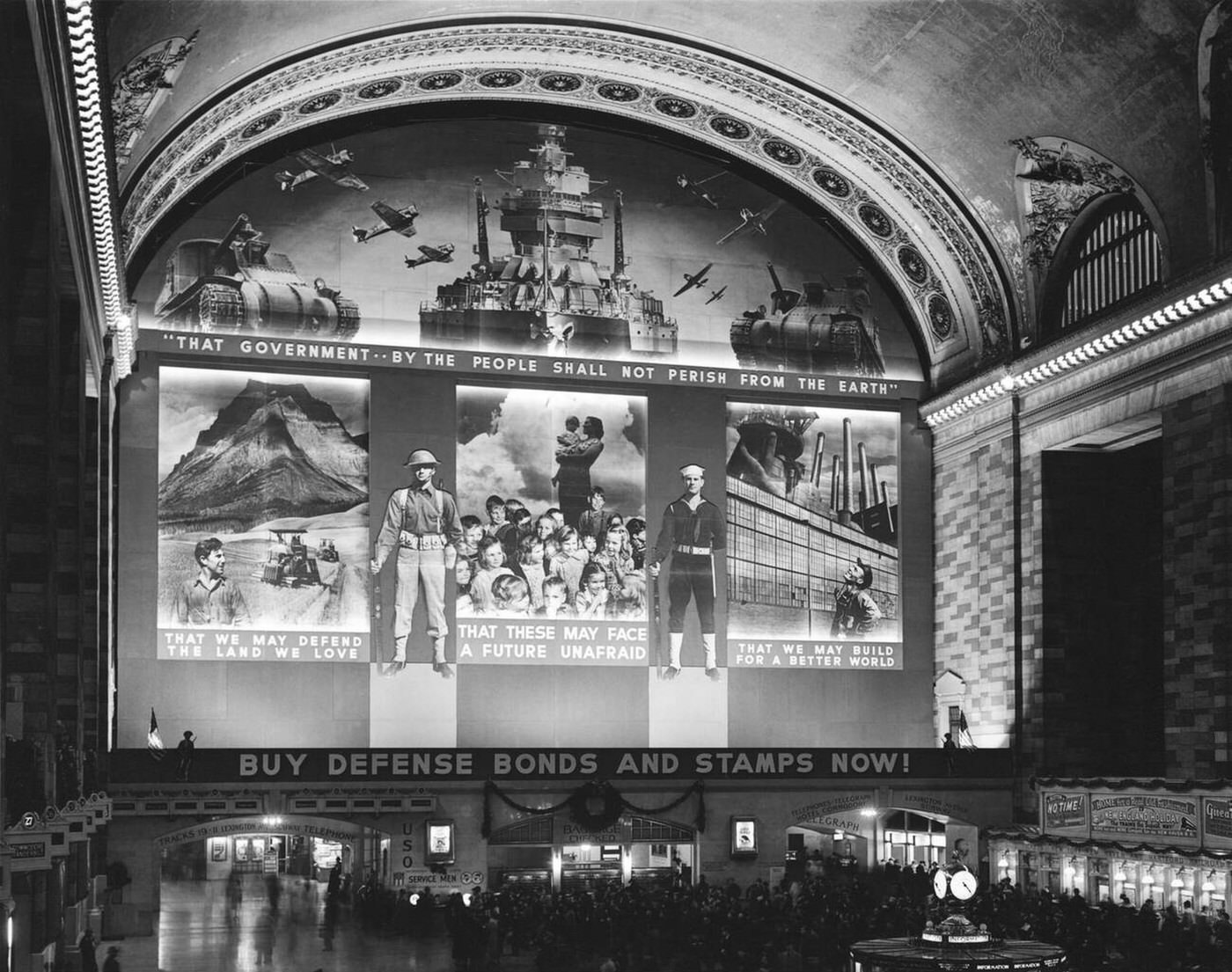 Grand Central Terminal, New York City, during World War II.