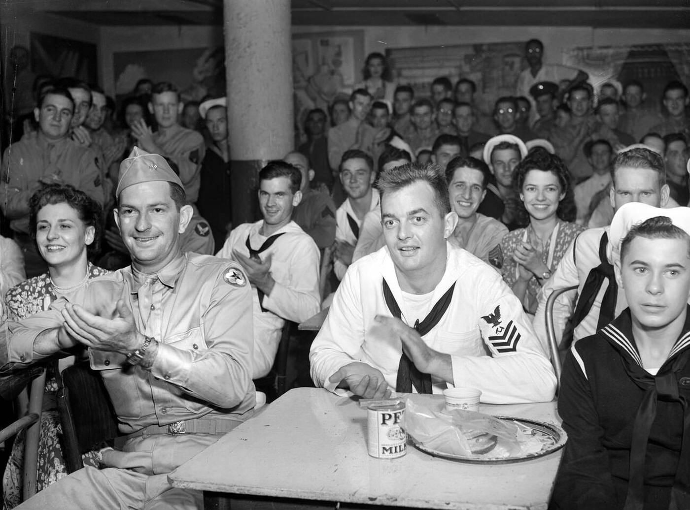 Audience at Stage Door Canteen, New York City, 1942.