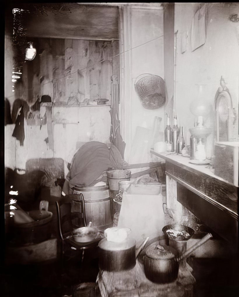 An Italian flat on South Fifth Avenue, 1890.